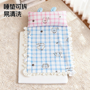 Tapis rafraîchissant double face pour animaux de compagnie, motif oreilles de lapin, idéal pour l'été, pour chiens et chats, amovible et - Product Image 4