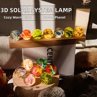 Lampe de nuit moderne en verre cristal 3D LED avec contrôle tactile USB, certifiée FCC, 30 000 heures, pour chambre d'enfants (garçons et filles), blanc chaud