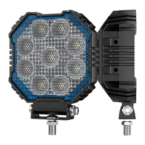 Luz de trabalho LED Ip68 com logotipo personalizado 4 polegadas 12v 54w com portais de montagem traseira para construção de mineração de trator