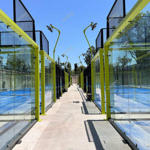 Pista de Pádel de Nuevo Diseño, Pista de Tenis de Pádel Exterior de Acero de Alta Calidad, Plataforma Panorámica, Césped <span class=keywords><strong>Artificial</strong></span> - Product Image 1