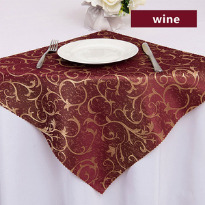Servilletas de Tela Jacquard con Estampado Floral para Banquetes de Boda, Color Marrón y Azul, Cuadradas, con Relieve, de Poliéster, a Precio Bajo y en Oferta - Product Image 5