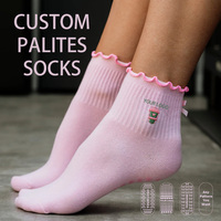 Chaussettes de yoga et de Pilates personnalisées en coton doux de haute qualité, antidérapantes et de compression pour le sport