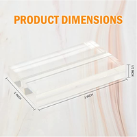 Prix usine Transparent Acrylique Signe Titulaire Fente Stand En Plastique Haute Transparence Présentoir Base Stand