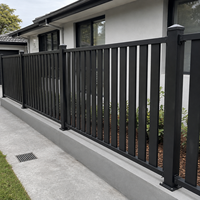 Panneau de clôture en aluminium à lattes, alliage 6063-T5, revêtement en poudre antirouille, clôture d'intimité pour projets commerciaux