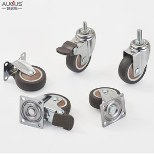 HQ y muebles de bajo ruido 1 1,25 1,5 2 2,5 3 pulgadas marrón TPR con rueda giratoria ligera de un solo rodamiento para carro <span class=keywords><strong>Dolly</strong></span> - Product Image 6