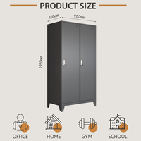 Armoire de rangement multifonctionnelle - Armoire métallique avec serrure à combinaison et casiers à bagages résistants à la rouille pour la salle de sport