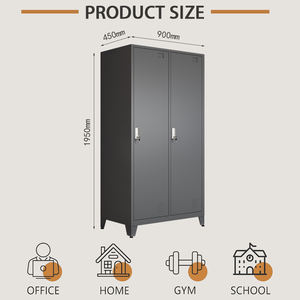 Armoire de rangement multifonctionnelle-Armoire en métal avec casiers à colis et à bagages pour la salle de sport - Product Image 3