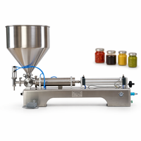 Machine de remplissage quantitative pour liquides épais (détergent, miel, sucre) avec pompe à piston