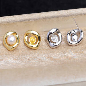 Soporte para Pendientes de Seguridad de Plata S925 para Niños, Accesorio JG5353 con Soporte para Joyas Vacío para 8-12 Perlas - Product Image 1