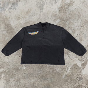 Pull à capuche personnalisé pour homme en molleton 100% coton avec fermeture éclair, motif imprimé lettres, coupe ample, écologique, poids du tissu 380-450g - Product Image 4