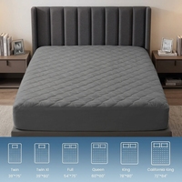 Protège-matelas imperméable en microfibre taille Queen avec poches profondes respirantes, utilisable toute l'année, lavable en machine