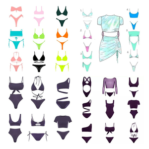 Traje de Baño Personalizado, <span class=keywords><strong>Bikini</strong></span> Sexy con Brillantina, Conjunto de Dos Piezas de Diseño de Lujo para Mujer - Product Image 2