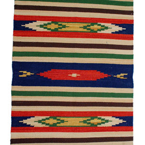 Tapis plat moderne en coton naturel fait à la main, doux, lavable, réversible pour la maison et les voyages - Product Image 1