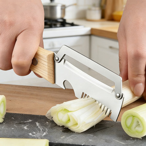 Stainless Steel Scallion Slicer Multi Functional Kitchen Gadget Herb Cutter Manual Vegetable Tool Durable Hand Wash Only - Product Image 2