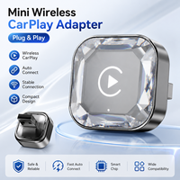 Adaptateur sans fil Mini CarPlay & Android Auto avec commande vocale, prise en charge du volant, dongle USB-C pour iPhone et Android