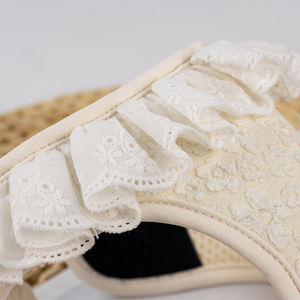 Arnês confortável encantador do cão branco para o colete macio do cão do casamento para cães médios pequenos - Product Image 3