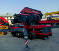 Grue araignée sur chenilles Chengli CK728 35 tonnes à flèche pliante, mini-élévateur pour installation d'équipements lourds dans les sous-sols, usines et espaces étroits