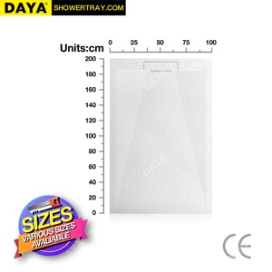 Receveur de <span class=keywords><strong>douche</strong></span> sur pied blanc de style italien Base de <span class=keywords><strong>douche</strong></span> découpable en pierre artificielle à surface mate - Product Image 5