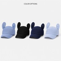 Gorra de béisbol de mezclilla con orejas de conejo 3D para mujer, parte superior suave con visera más profunda, estilo pico de pato, ideal para cabezas grandes, estiliza el rostro