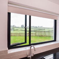 Ventana de Aluminio de Lujo para Baño, Diseño de Ventana de Granero con Espejo, Impermeable, para Interiores del Hogar