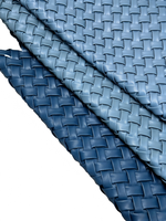 Nouveau design tissé gaufré en similicuir PU écologique de 1 mm, résistant au vent, pour vêtements, sacs, jupes