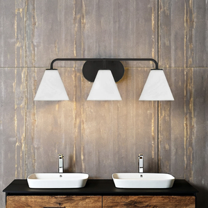 UL Listed Indoor Brass Wall Mount <b>Sconce</b> Modern Glass Shade Vanity Lamp Bathroom <b>Light</b> Fixtures - Product Image 2