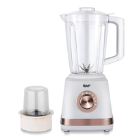 Mixeur Électrique RAF R.2881 450W 1.5L 18000RPM 6 Lames Verre PP ABS Tête en Acier Inoxydable Broyeur 2-en-1 Rapide