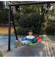 Support de balançoire rond portable QIJUN en alliage écologique pour intérieur et extérieur, idéal pour le camping, la maison, le jardin et la cour.