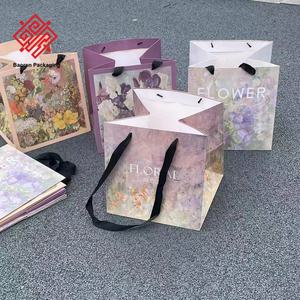 Bolsa con Boquilla Biodegradable Personalizada Baoren, Impresión de Flores Personalizada, Bolsa de Papel Ecológica Reutilizable y Reciclable para Ropa - Product Image 4