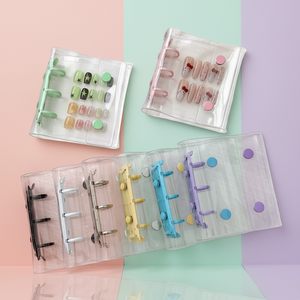 Carpeta Organizadora de Efectivo y Planificador Mini A7 de PVC Transparente con 3 Anillas, Personalizable con Logotipo, <span class=keywords><strong>para</strong></span> Oficina y Negocios, Estilo Macaron, Venta al por Mayor - Product Image 1