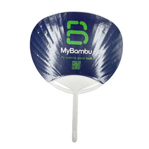 Ventilador de mano de papel personalizable, ventilador de mano de plástico, ventilador de mano de papel de plástico - Product Image 1
