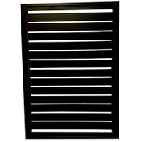 Panneaux de clôture horizontaux en aluminium pour extérieur avec finition noire thermolaquée résistante à la corrosion