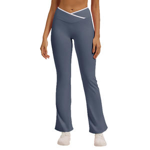 Leggings de Yoga Allure Body, Cintura Alta, Corte Micro Flare, Pantalones Ajustados, Elásticos en 4 Direcciones, Color Sólido, Ropa Deportiva para Mujer - Product Image 3