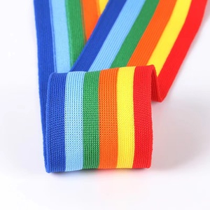 Bande élastique tricotée rayée multicolore pour shorts de sport, bandes latérales pour textiles de maison et accessoires vestimentaires - Product Image 4
