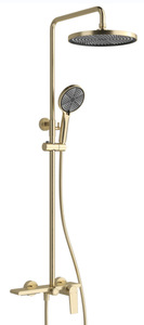 Ensemble <span class=keywords><strong>de</strong></span> <span class=keywords><strong>douche</strong></span> haut <span class=keywords><strong>de</strong></span> gamme doré moderne à double poignée Suite <span class=keywords><strong>de</strong></span> <span class=keywords><strong>douche</strong></span> pommeau <span class=keywords><strong>de</strong></span> <span class=keywords><strong>douche</strong></span> carré robinets à motif <span class=keywords><strong>de</strong></span> jet <span class=keywords><strong>de</strong></span> pluie comprend une <span class=keywords><strong>barre</strong></span> coulissante - Product Image 6