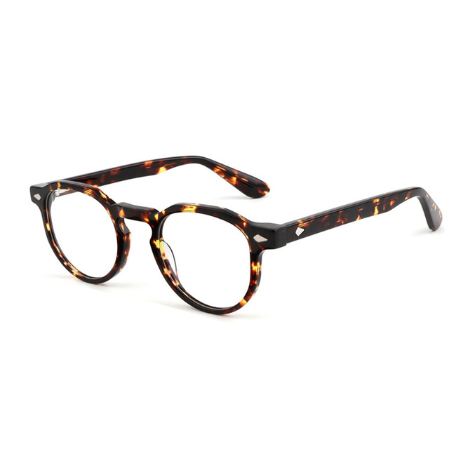 Brand New Unisex Acetate Optics Eyewear High Quality Handmade Transparent Blue Frame Diamond Face Shape Blue Light Glasses Use