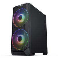 Boîtier de PC de jeu SAMA, dernier modèle, double ventilateur de 20 cm, ATX/MATX, tour moyenne, boîtier d'ordinateur de bureau, tour moyenne