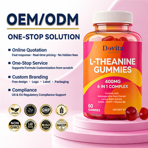 Cápsulas de L-Teanina 400mg, Complejo GABA, Suplemento Natural para Calma, Sueño y Concentración, Sin OMG, Marca Privada, Venta al Por Mayor, Suministro B2B - Product Image 1