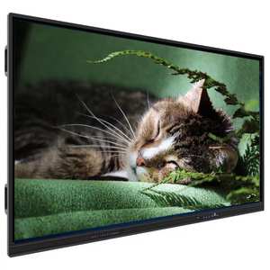 Tableau interactif intelligent Android AI IBoard 75 pouces 4K UHD de haute qualité pour l'enseignement, <span class=keywords><strong>avec</strong></span> fonction tactile 20 points <span class=keywords><strong>et</strong></span> <span class=keywords><strong>caméra</strong></span>/<span class=keywords><strong>micro</strong></span> - Product Image 1