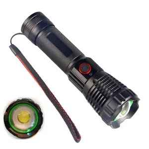 cheapest rechargeable big bright light Xhp90 emergency camping Flashlight torch c type charging