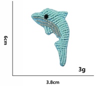 Applique 3D personnalisée faite à la main, ornée de strass et de perles, motif coquillage marin (hippocampe, dauphin), à coudre pour veste, bagage, chapeau