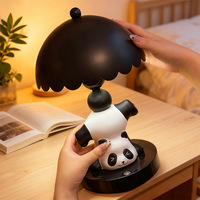 Lampe de bureau Panda noir et blanc de dessin animé, lampe d'étude pour la maison, lampe de chevet pour chambre d'enfant, petite veilleuse d'ambiance