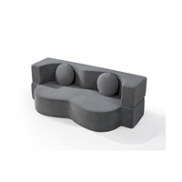 Minimalistisches Modulares Schlafsofa, Nordisches Design Konvertierbares Ecksofa, Flexibles Sitzsystem für Moderne Inneneinrichtung