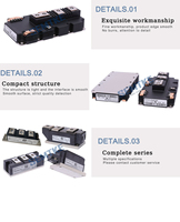 Module IGBT FCA75CC50 ID 75A, module MOSFET VDSS 500V adapté aux applications de commutation haute vitesse, faible résistance en circuit ouvert