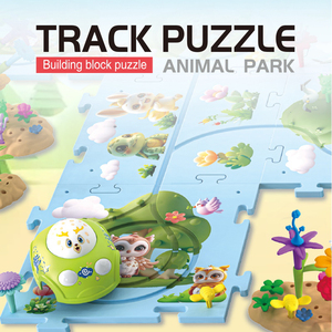 115PCS giá rẻ từ không gian câu đố đường sắt xe đồ chơi đặt pin hoạt động xe DIY trẻ em giáo dục Câu Đố xe ô tô theo dõi đồ chơi 3 + tuổi - Product Image 3