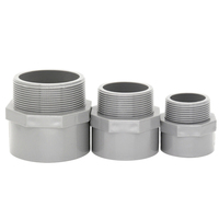 Adaptor PVC-U Male UPVC DIN PPR Plastik untuk Pipa Saluran Air dengan Teknik Cor Berulir