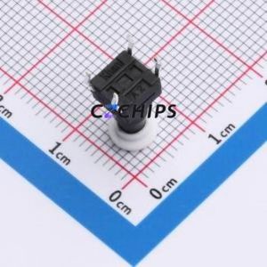 TSW06112-120B331CA-003E Tactile Switch Through hole-4P,6.1x6.1mm Switch Single Pole Single Throw Round Button 1.8N 6.1mm - Product Image 2