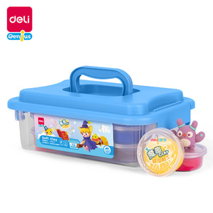 Deli Genius Soft Clay Set 12 Colors With Storage Box For Children Art Craft Education - Product Image 1