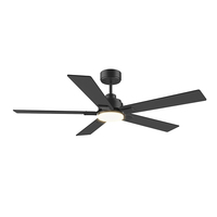 Ventilateurs de plafond LED intelligents Tuya de 52 pouces avec lumière, commande à distance par application WiFi, moteur DC, 5 pales, lampe de plafond pour chambre à coucher, 110V