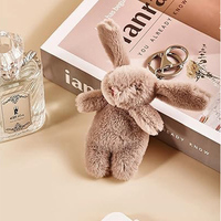 Porte-clés Lapin en Peluche Mignon et Doux, Breloque de Sac Animal en Peluche, Pendentif de Sac à Dos pour Femmes - Vente en Gros
